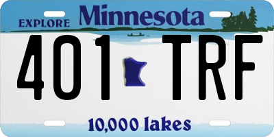 MN license plate 401TRF