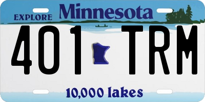 MN license plate 401TRM
