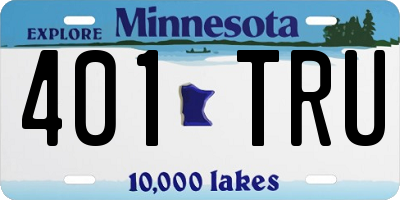 MN license plate 401TRU