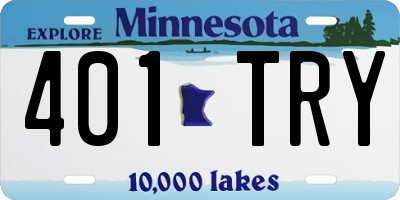 MN license plate 401TRY