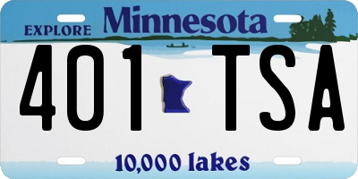 MN license plate 401TSA