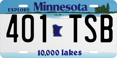 MN license plate 401TSB