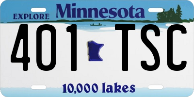 MN license plate 401TSC