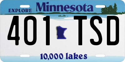 MN license plate 401TSD