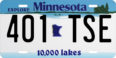 MN license plate 401TSE