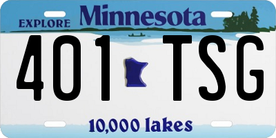 MN license plate 401TSG