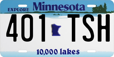 MN license plate 401TSH