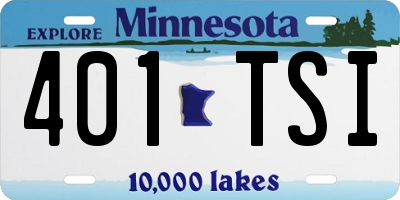 MN license plate 401TSI