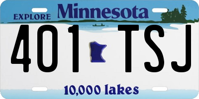 MN license plate 401TSJ