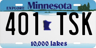 MN license plate 401TSK