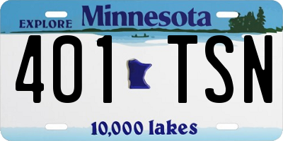 MN license plate 401TSN