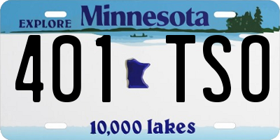 MN license plate 401TSO