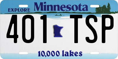 MN license plate 401TSP