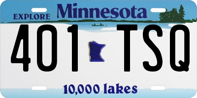 MN license plate 401TSQ