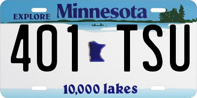 MN license plate 401TSU