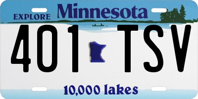 MN license plate 401TSV