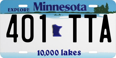MN license plate 401TTA