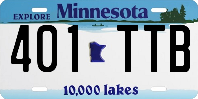 MN license plate 401TTB
