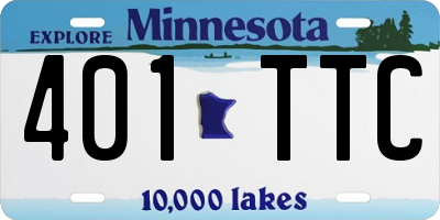 MN license plate 401TTC