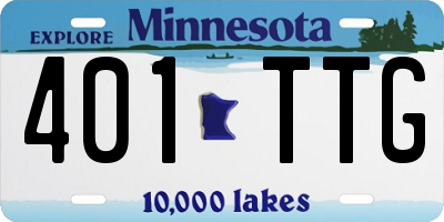 MN license plate 401TTG