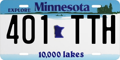 MN license plate 401TTH