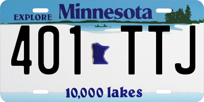MN license plate 401TTJ