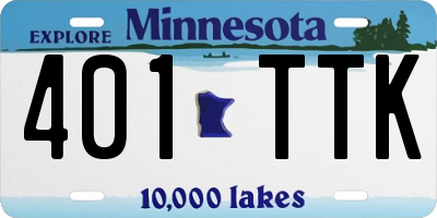 MN license plate 401TTK