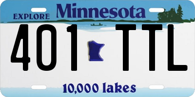 MN license plate 401TTL