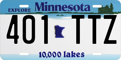 MN license plate 401TTZ