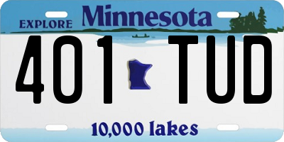 MN license plate 401TUD