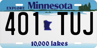 MN license plate 401TUJ