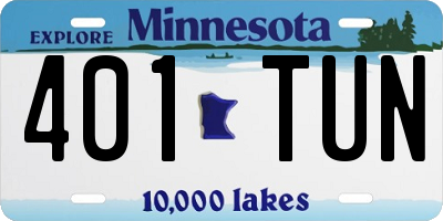 MN license plate 401TUN