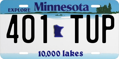 MN license plate 401TUP