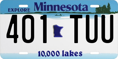 MN license plate 401TUU