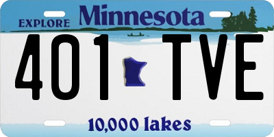 MN license plate 401TVE