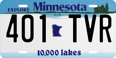 MN license plate 401TVR