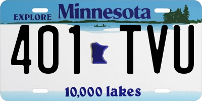 MN license plate 401TVU
