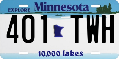 MN license plate 401TWH