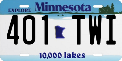 MN license plate 401TWI