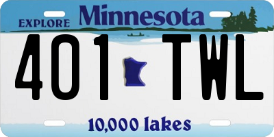 MN license plate 401TWL