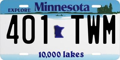 MN license plate 401TWM