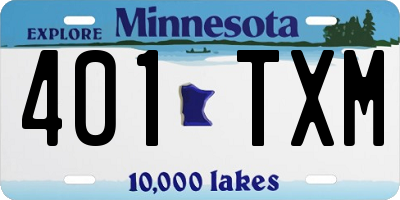 MN license plate 401TXM