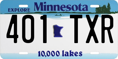 MN license plate 401TXR