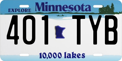 MN license plate 401TYB