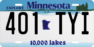 MN license plate 401TYI