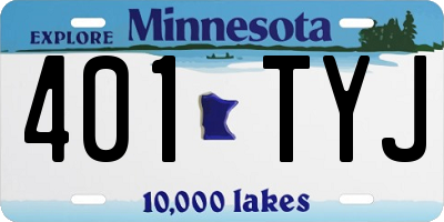 MN license plate 401TYJ