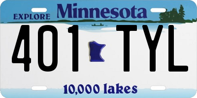MN license plate 401TYL