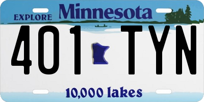 MN license plate 401TYN