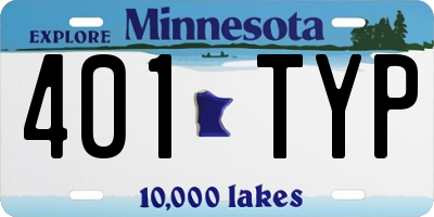 MN license plate 401TYP