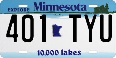 MN license plate 401TYU